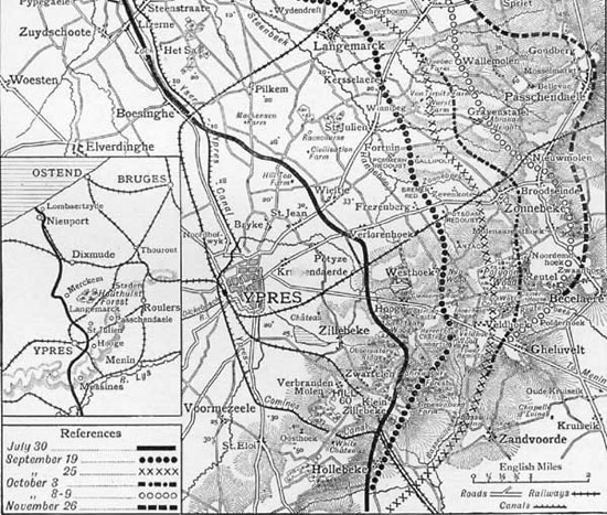 Passchendaele Battle Objectives
 
26 October - 10 November 1917