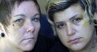 Lesbians attacked outside school